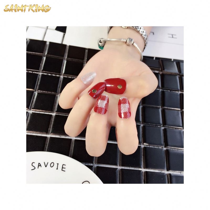 NS361 Wholesale High Quality Solid Color Nail Stickers
