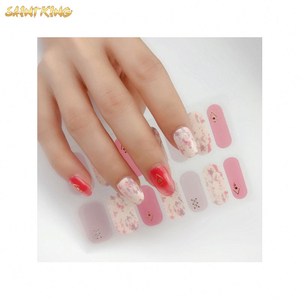 NS456 Salon Quality Hot Pink Nail Wraps 3d Design Nail Art Sticker