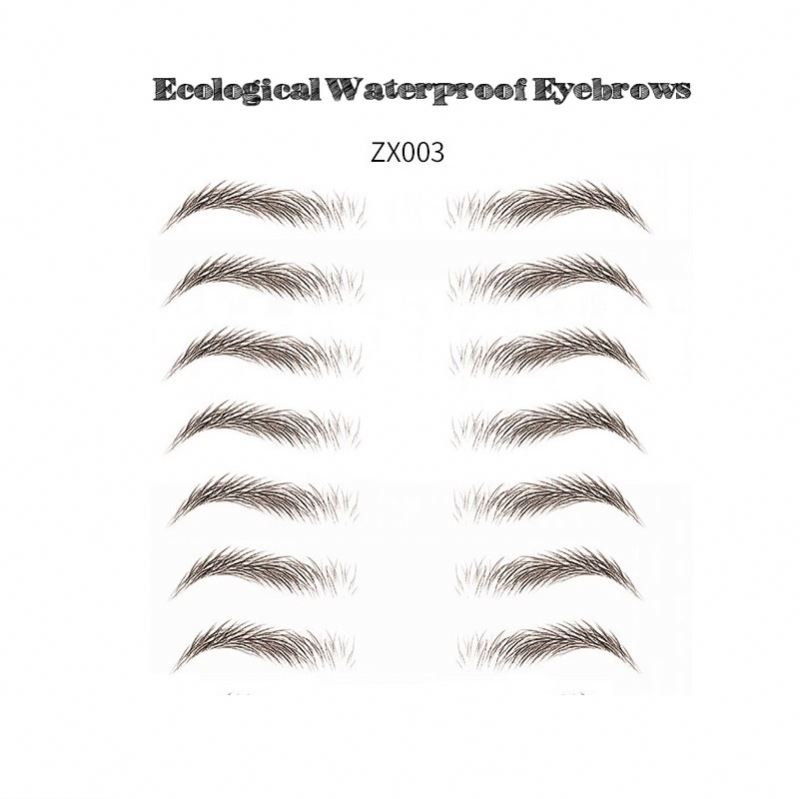 6D~ZX009 new 3d stick on eyebrow 4d eyebrows tattoo products