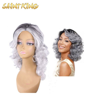 MLSH01 Hair Wholesale Vendor Cheap Afro Kinky Brown Marley Braiding Hair Wig for Black Women Synthetic Hair Wigs