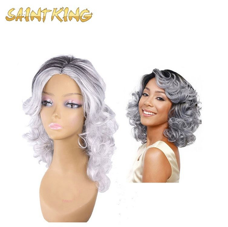 MLSH01 Hair Wholesale Vendor Cheap Afro Kinky Brown Marley Braiding Hair Wig for Black Women Synthetic Hair Wigs