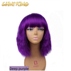 MLSH01 Wholesale for Black Women Cheap Wave Black Bob Cut Synthetic Wig with Bangs