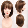 SLSH01 10a Grade Short Pixie Raw Indian Cuticle Aligned Hair Lace Front Wigs with Bang