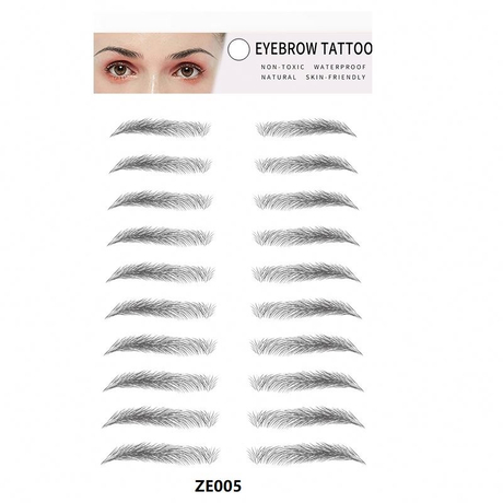 6D~ZX009 new style 6d waterproof imitations ecological temporary eyebrow tattoo sticker