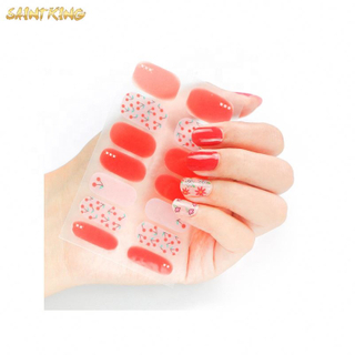 NS258 factory supply high quality long lasting nail stickers oem real nail polish sticker professional