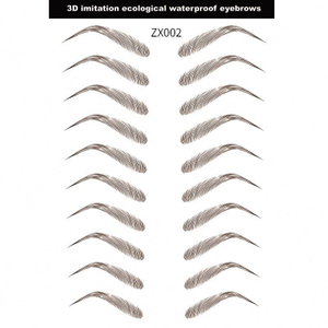 6D~ZX009 6d eyebrow tattoo sticker semi-permanent water transfer embroidery long lasting stick on eyebrows