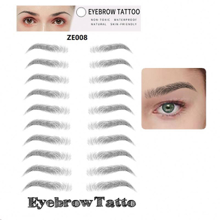 6D~ZX009 6d imitation ecological eyebrow tattoo waterproof natural simulation female eyebrow sticker hot sell temporary tattoos