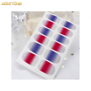 NS205 Fast Delivery Hot Selling Gloss Wholesale Nail Wraps Gradient Ramp Nail Patch Sticker