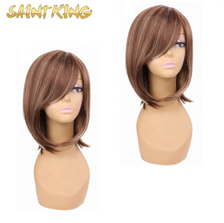 MLCH01 China Wigs Factory High Temperature Fiber 14'' 613 Blonde Short Straight Synthetic Hair Lace Front Wig for Women