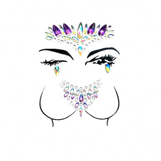 ETX014 newest design glitter face gems acrylic crystal eye stickers
