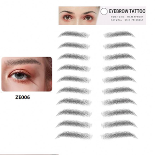 6D~ZX009 wholesale new products 3d eco-friendly long lasting water transfer women fake eyebrow temporary tattoo sticker