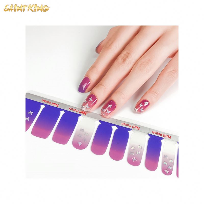 NS669 Custom 3d Laser Colors Butterfly Nail Stickers Nail Art Decoration Sticker
