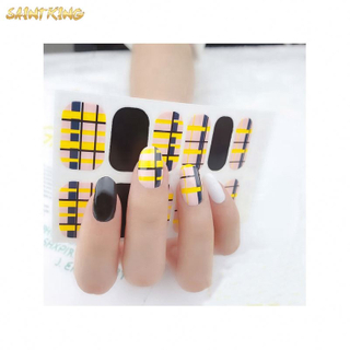 NS232 nails professional salon product full cover design for party 14 strips 100% nail polish nail art stickers nail wraps