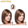 MLCH01 Wholesale Wig Vendor 14 Inches Short Bob Straight Gold Color Synthetic Lace Front Wig for Fashionable Women