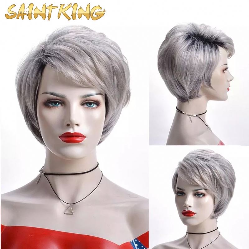 Factory Directly Synthetic Hair for Wig Machine Made Non Lace Wig Cap Wig for Sale