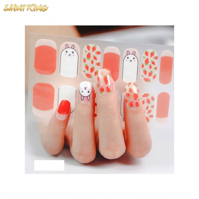 NS285 Nail Supplies New Arrival Professional Design Free Sample Uv Gel Lovely Nail Sticker