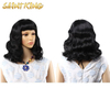 MLSH01 Swiss Lace Toupee Synthetic Lace Front Wigs Middle Inches Water Wave Curly Wigs Fluffy Deep Wave Wig