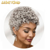 Noble Pixie Cut Blonde Fashion Cheap Soft Brown of Heat Resistant Short Hair Synthetic Braided Wigs for Black Women