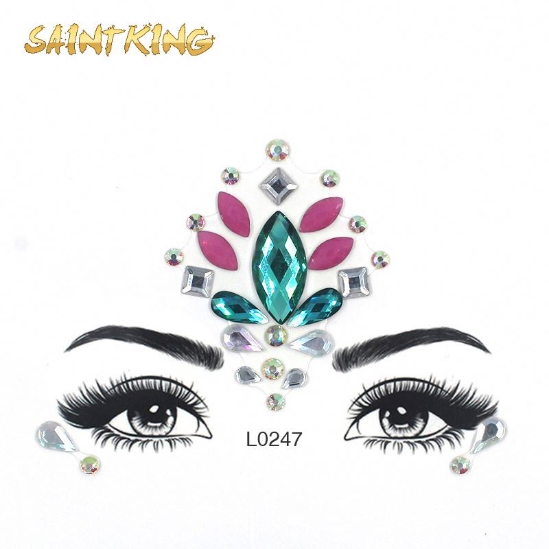 ETX005 glitter face sticker customized diy temporary face tattoo stickers for party