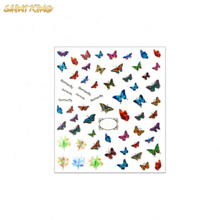 NS68 wholesale supplies adhesive 3d butterfly nail decal nail sticker