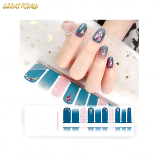 NS03 online shopping 2020 beauty sticker custom logo 20 sheets nail sticker korean nail wraps