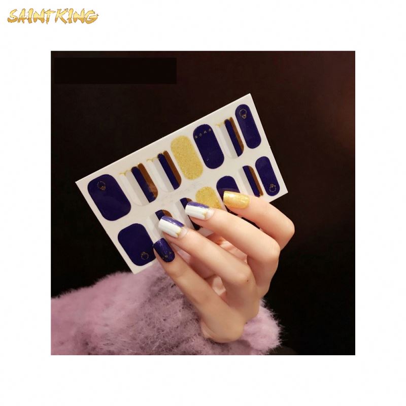 NS745 New Designs Colorful Non-toxic Full Nail Polish Patch Sticker