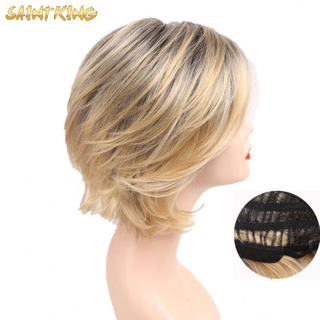 MLCH01 High Quality Cheap Price Middle Long Machine Made Natural Hairline Straight Wave for Black Women Synthetic Hair Wigs