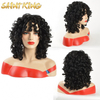 KCW01 Glueless Black Color Loose Wave Side Part Raw Indian Human Hair Lace Frontal Wig