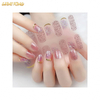 NS494 Low Price Customized Solid Color 100% Nail Polish Strips 3d Art Nail Wraps