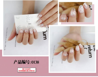 0138 new arrival full cover stickers non-toxic 100% nail polish strips nail wraps eco-friendly