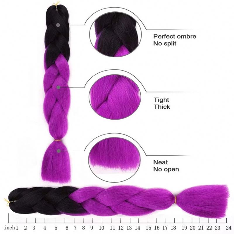 BH03 wholesale 24" 100g ombre color jumbo braid hair other synthetic african wigs