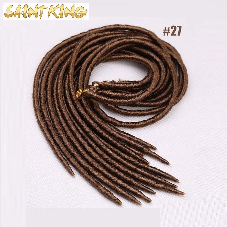 BH01 Factory Direct New Ombre Color Dark To Light Brown Straight Human Hair Crochet Dreadlocks Extensions