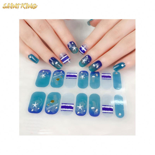 NS233 oem custom laser nail wraps nail art 3d decoration nail sticker