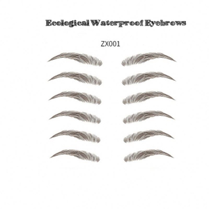 6D~ZX009 6d imitations ecological water transfer temporary eyebrow tattoo sticker
