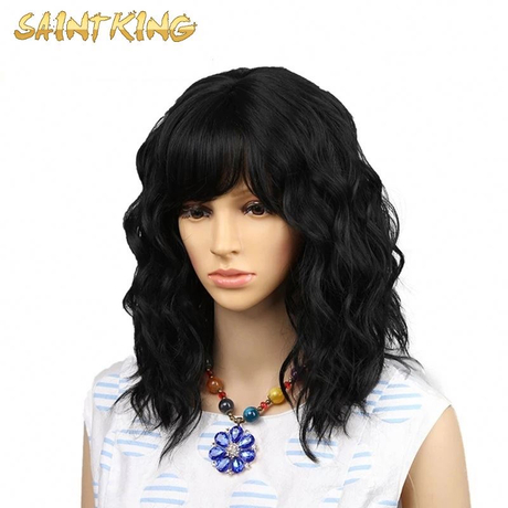 MLSH01 Wholesale Curly Front Full No Lace Synthetic Hair Wig Natural Long Curly Brazilian Hair No Lace Wig for Women