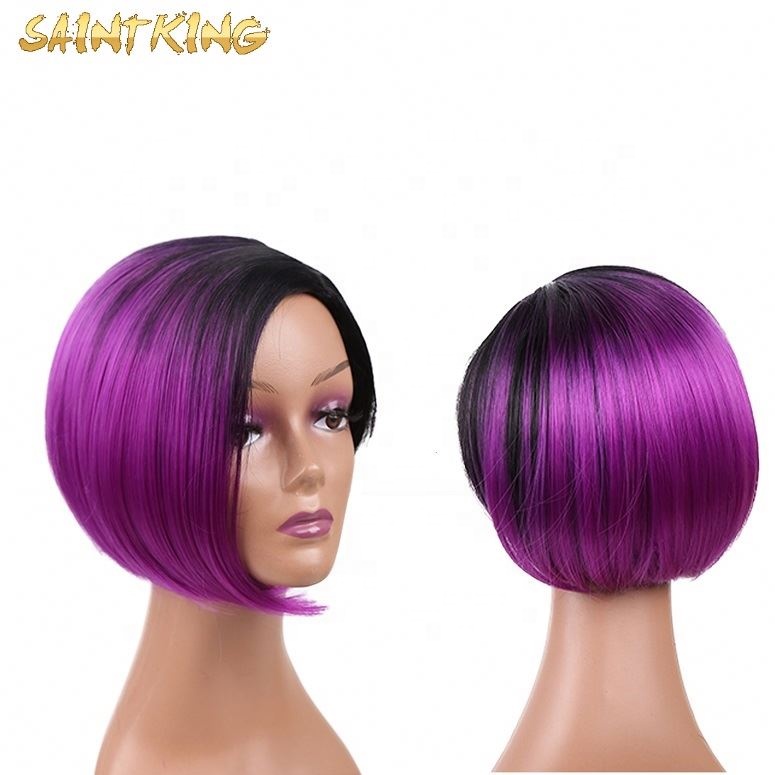 SLSH01 Wholesale Human Lace Front Wig Pre Plucked Middle Part Virgin Hair Lace Front Wig Cheap Short Bob Wigs for Black Women