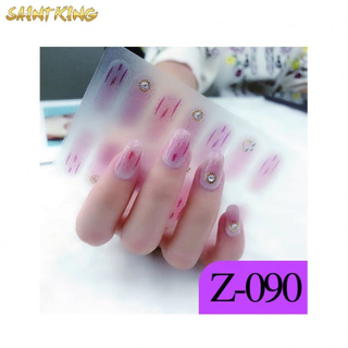 Z-090 5d nail stickers embossed flowers self-adhesive decals nail sticker
