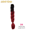BH03 wholesale 24" 100g ombre color jumbo braid hair other synthetic african wigs