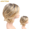 MLCH01 Premium Light Brown Lace Front Temperature Fiber Heat Resistant Free Part Synthetic Wigs
