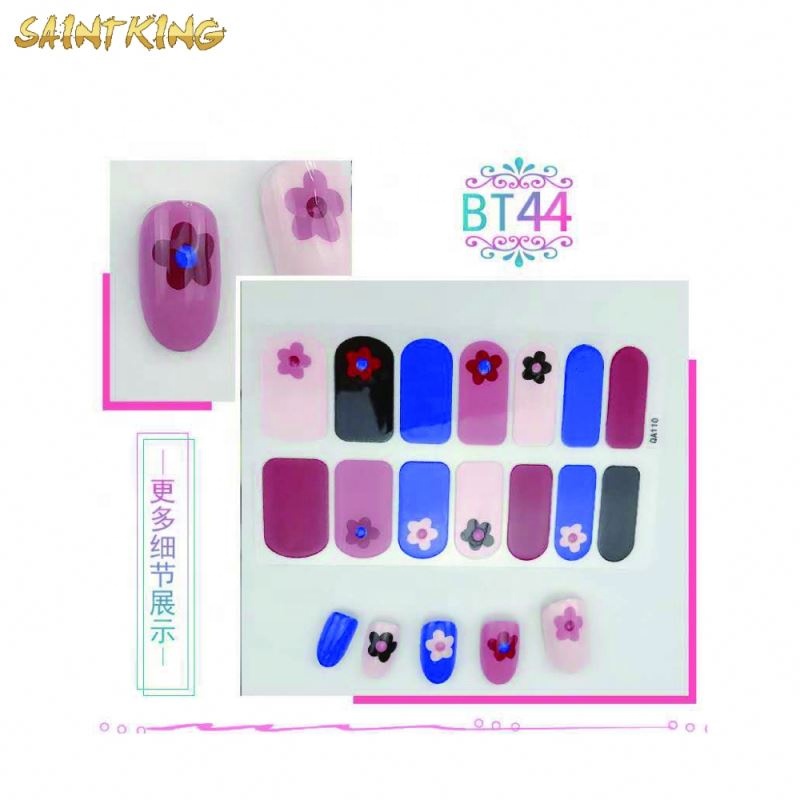 BT043 wholesale nail wrap fashion personality nail stickers diy nail strips