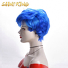 Short Curly Synthetic Hair Wig Full No Lace Front Wig Red for Women