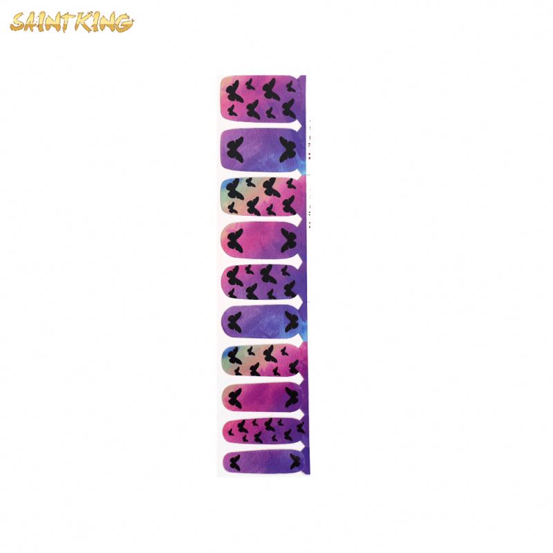 NS67 Latest 3d Butterfly High Quality Nail Sticker Hot Nail Warps Touch Feeling