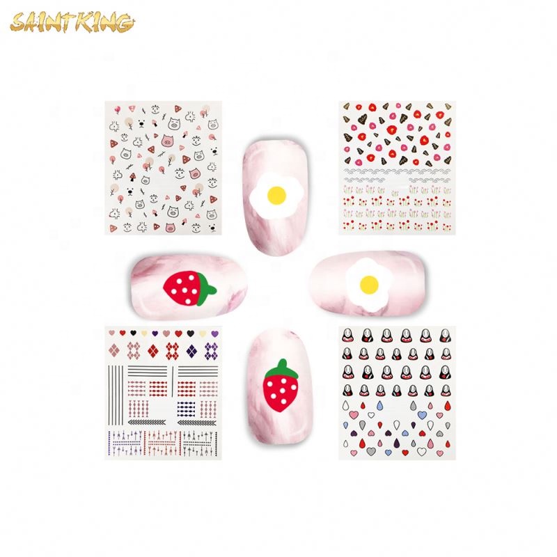 NS413 Colorful Cartoon Pig Lucky Pig Nail Art Stickers for Girls