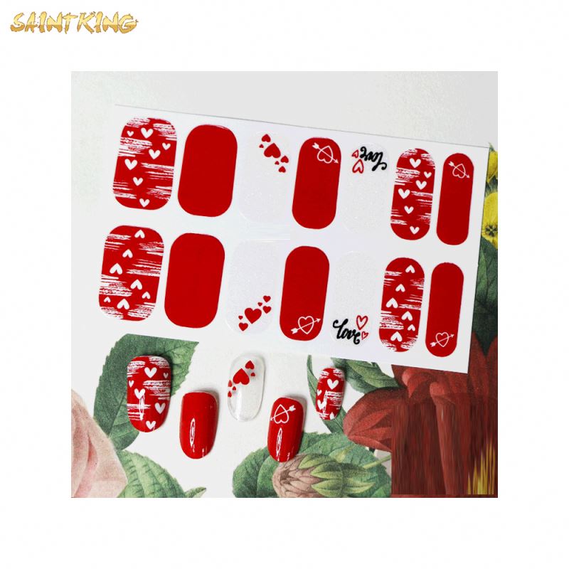 NS489 14 Strips Full Color New Design Nail Patch for Nail Art