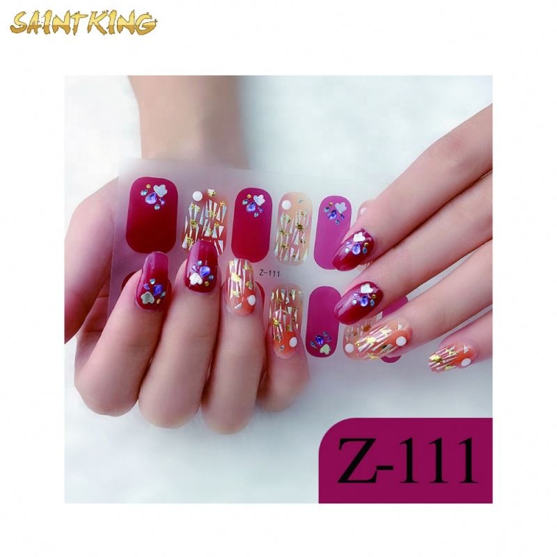 Z-108 New Arrival holographic Magic color cloud sticker decorative nail stickers