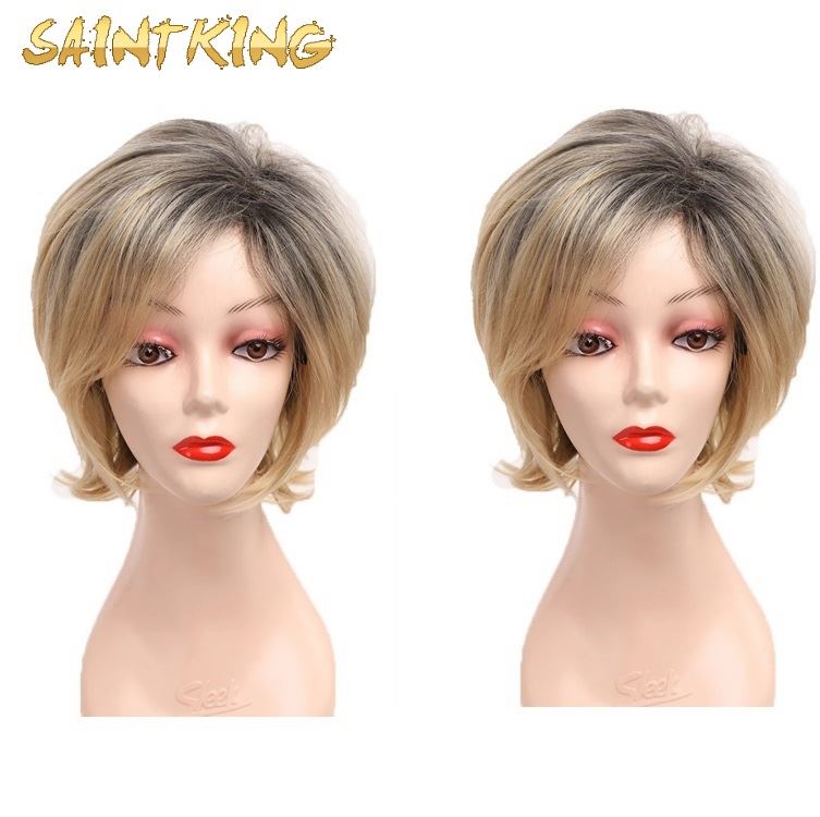 MLCH01 New Arrival 13*4 Gold Purple Synthetic Hair Wig in Stock Wavy Wig Part Synthetic Lace Wigs High Temperature Hair Wig