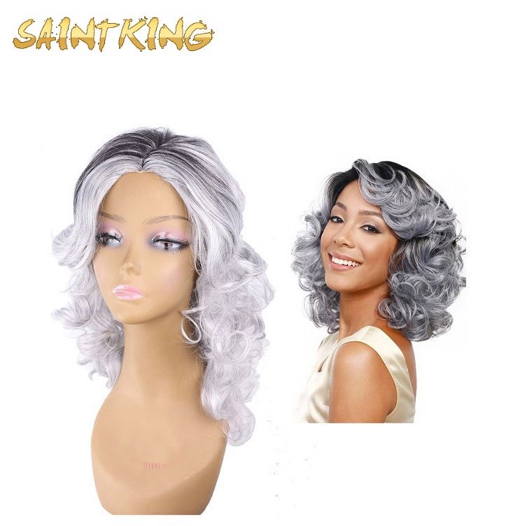 MLSH01 Hair Heat Resistant Synthetic Wigs for Black Women Pre Plucked Part Lace Front Fiber Wigs Blonde Body Wavy Short Wigs